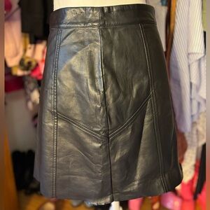 Black Faux Leather Skirt
